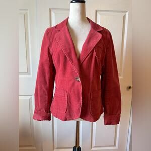 Brick Red / Orange Corduroy Blazer Size L